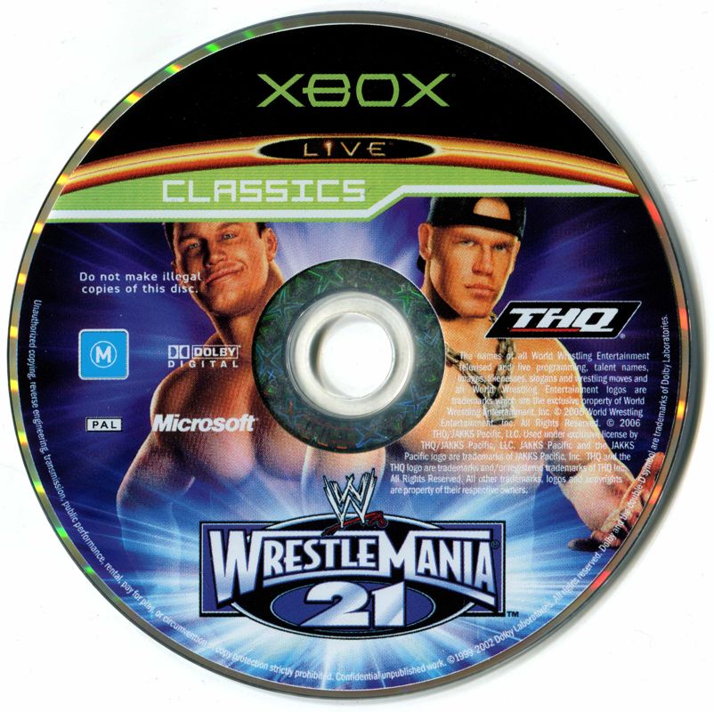 Media for WWE WrestleMania 21 (Xbox) (Classics release)