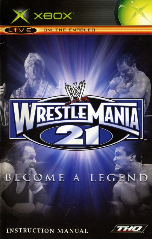 Manual for WWE WrestleMania 21 (Xbox) (Classics release): Front