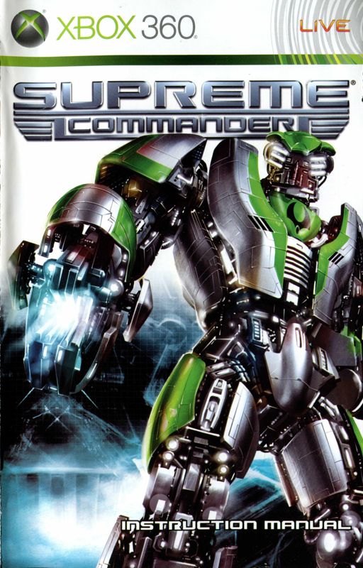 Manual for Supreme Commander (Xbox 360): Front