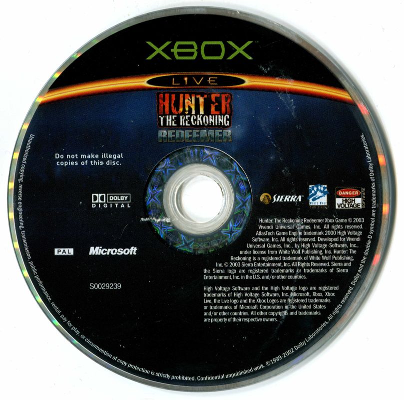 Hunter: The Reckoning - Redeemer cover or packaging material - MobyGames