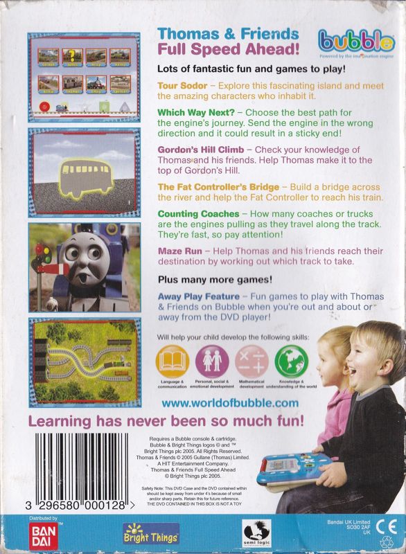 Back Cover for Thomas & Friends: Full Speed Ahead (Bubble) (Box)
