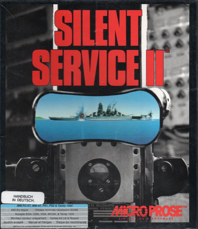 Front Cover for Silent Service II (DOS) (3,5" Release)