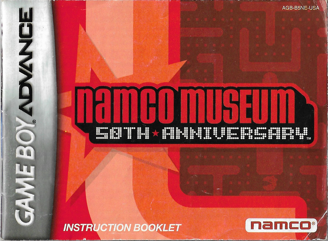 Manual for Namco Museum: 50th Anniversary (Game Boy Advance)