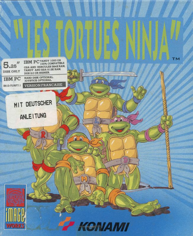 Front Cover for Teenage Mutant Ninja Turtles (DOS) (5.25" Release)