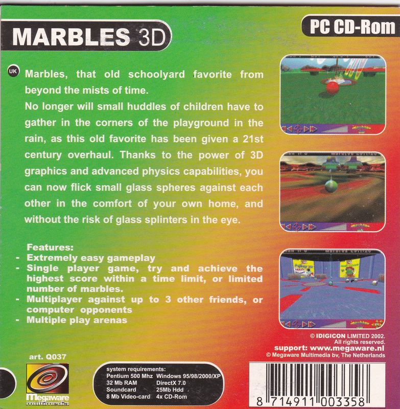 Other for 40 PC Games: Mega Game Box (Windows): Vol 37: Marbles 3D - Back