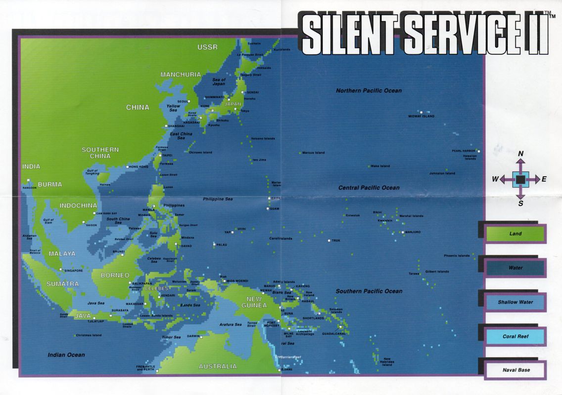 Map for Silent Service II (DOS) (3,5" Release)