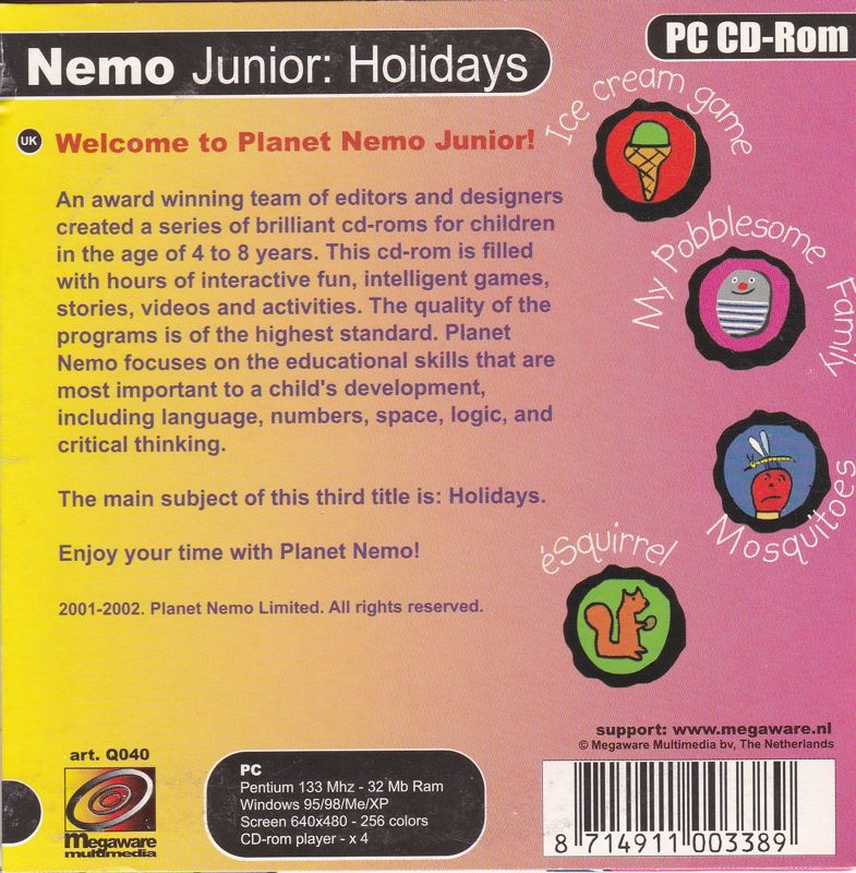 Other for 40 PC Games: Mega Game Box (Windows): Vol 40: 'Nemo Junior: Holidays' - Back