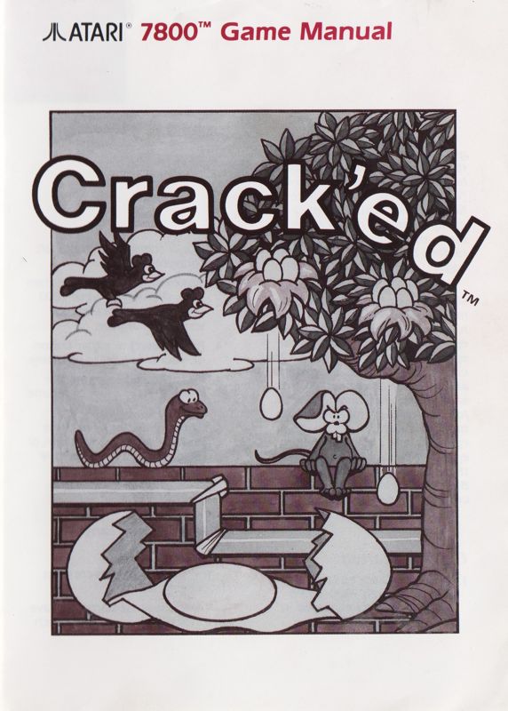 Manual for Crack'ed (Atari 7800): English - Front (3-folded)