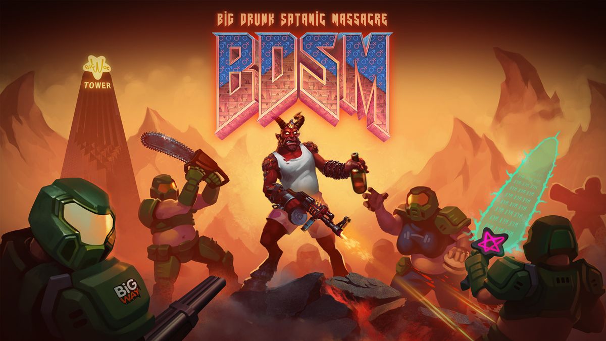Front Cover for BDSM: Big Drunk Satanic Massacre (Nintendo Switch) (download release): 2nd version