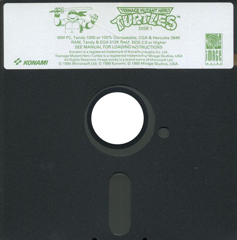 Media for Teenage Mutant Ninja Turtles (DOS) (5.25" Release): Disk 1