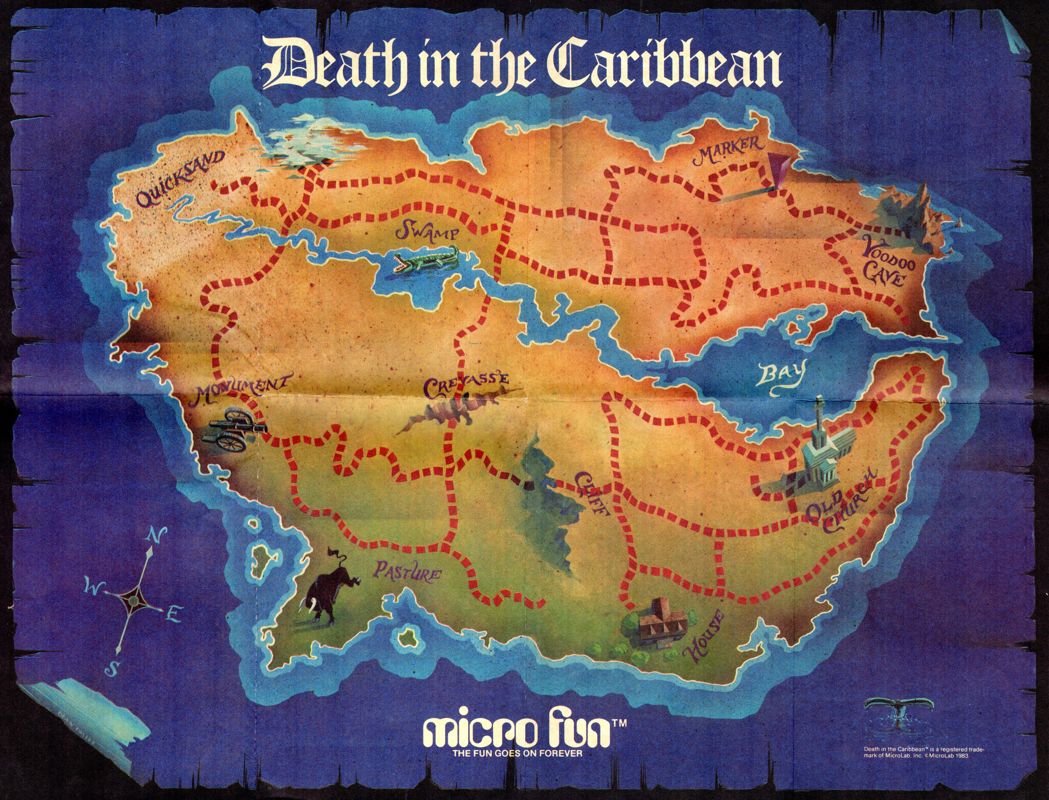 Map for Death in the Caribbean (Commodore 64)