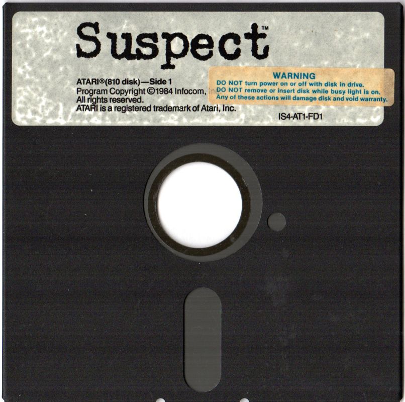 Media for Suspect (Atari 8-bit)