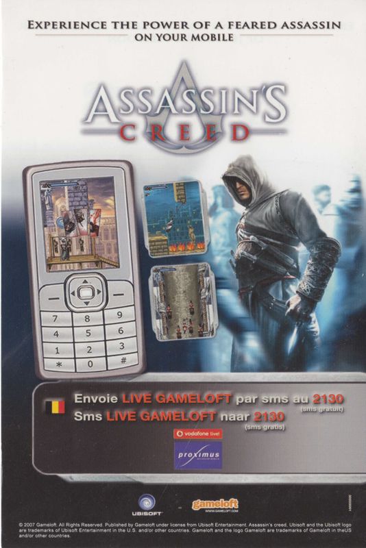 Advertisement for Assassin's Creed (Xbox 360): back