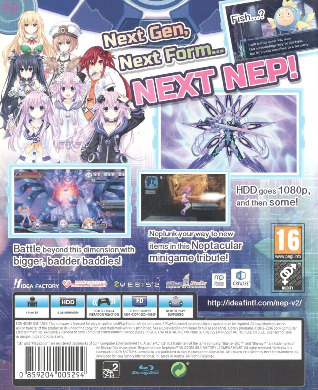 Other for Megadimension Neptunia VII (Limited Edition) (PlayStation 4): Keep Case - Back