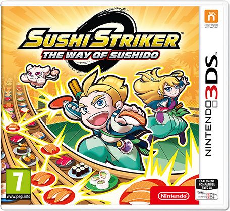 Front Cover for Sushi Striker: The Way of Sushido (Nintendo 3DS) (download release)