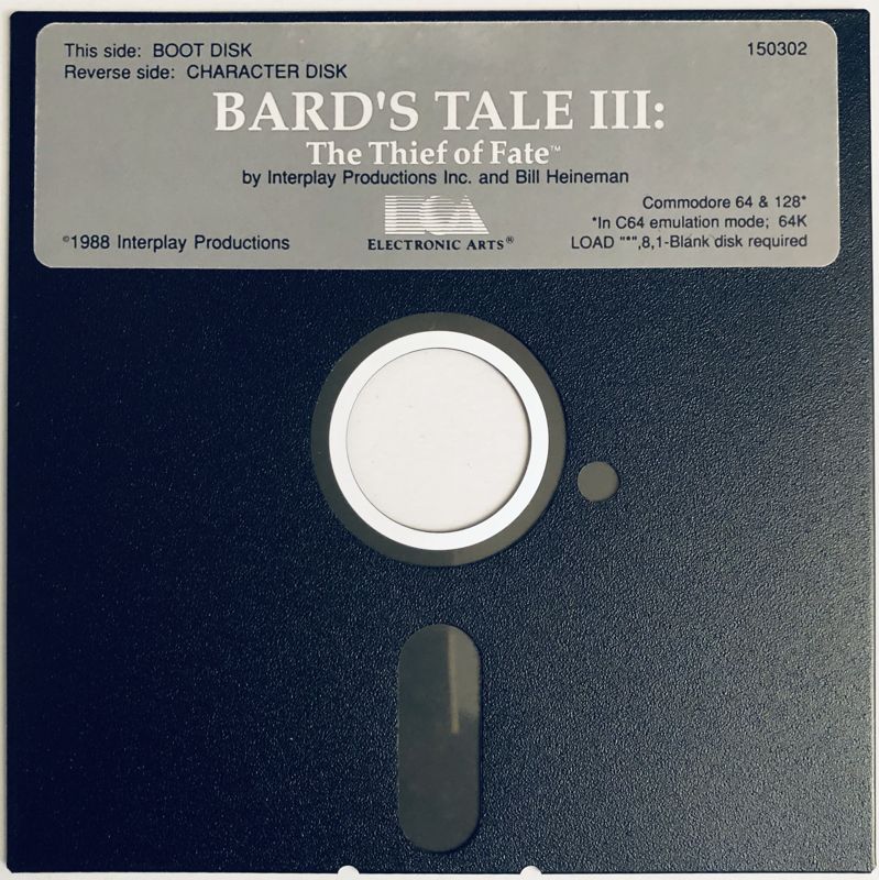 Media for The Bard's Tale III: Thief of Fate (Commodore 64): Disk 2