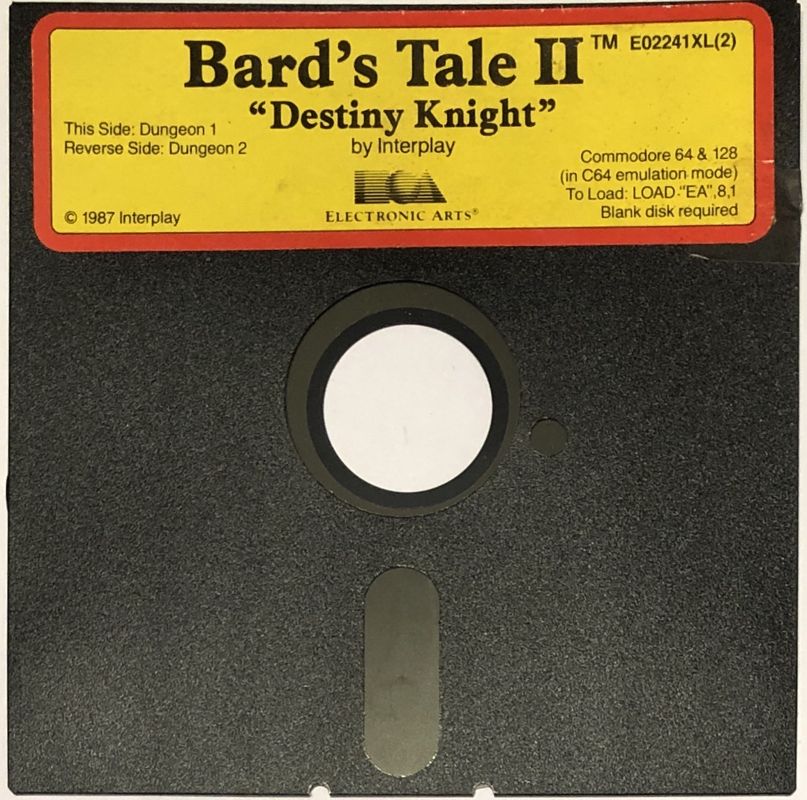 Media for The Bard's Tale II: The Destiny Knight (Commodore 64): Disk 2