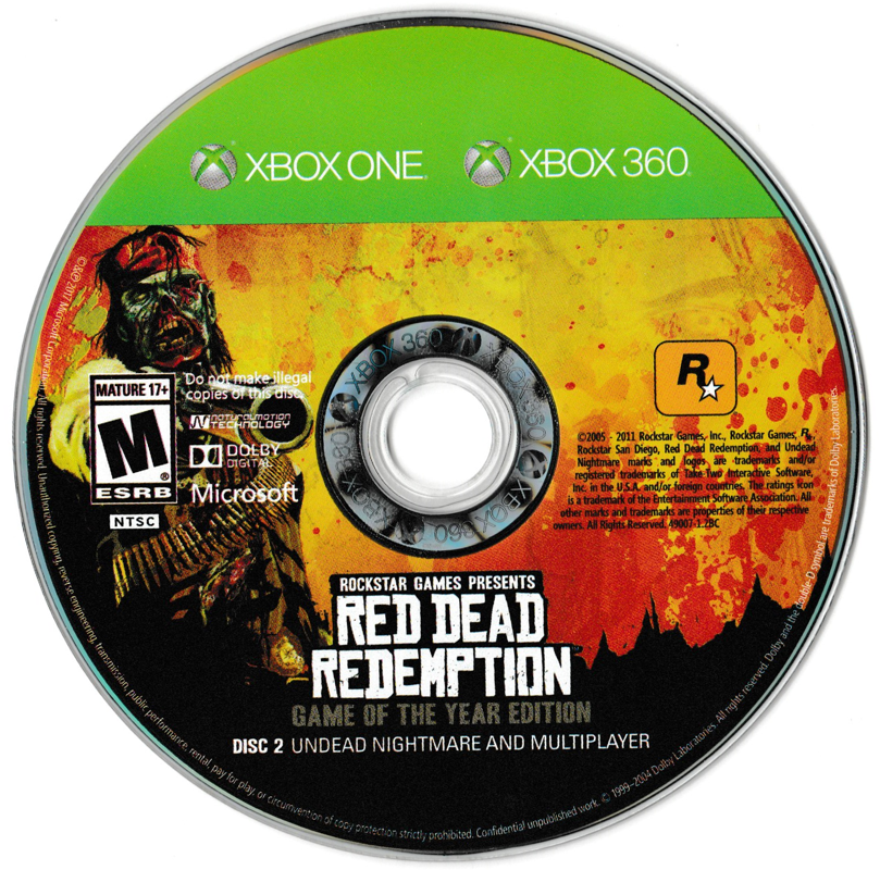 Red Dead Redemption Game of the Year Edition Xbox 360 Xbox One Brand New