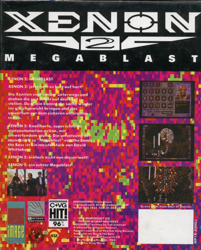 Back Cover for Xenon 2: Megablast (DOS) (Dual Media Release)