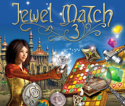 Front Cover for Jewel Match 3 (Nintendo 3DS) (download release)