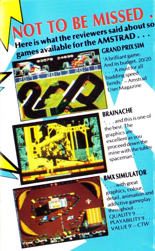 Inside Cover for Super Stuntman (Amstrad CPC): Left