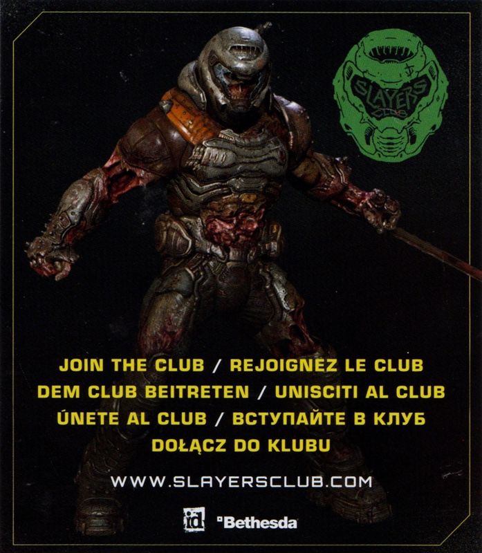 Advertisement for Doom Eternal (Windows) (Retail release with Bethesda.net code): Slayers Club