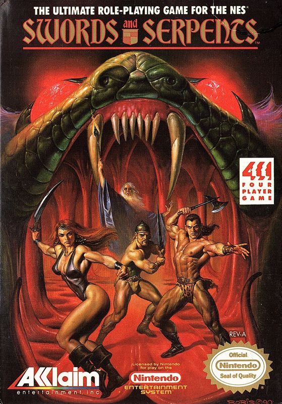 Front Cover for Swords and Serpents (NES)