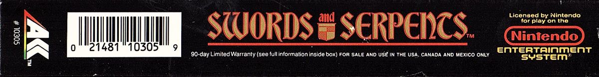 Spine/Sides for Swords and Serpents (NES): Right