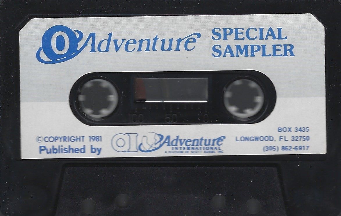 Media for Adventure #0: Special Sampler (TRS-80) (Adventure International Styrofoam folder)