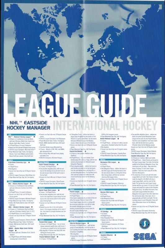 Extras for NHL Eastside Hockey Manager (Macintosh and Windows): League Guide