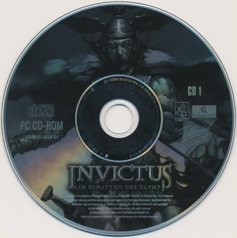 Media for Invictus: In the Shadow of Olympus (Windows): Disc 1