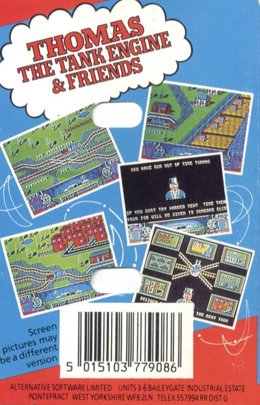 Back Cover for Thomas the Tank Engine & Friends (Commodore 64)