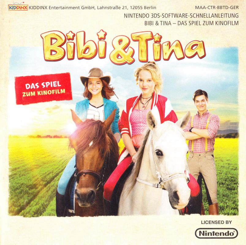 Manual for Bibi & Tina: Adventures with Horses (Nintendo 3DS): Front