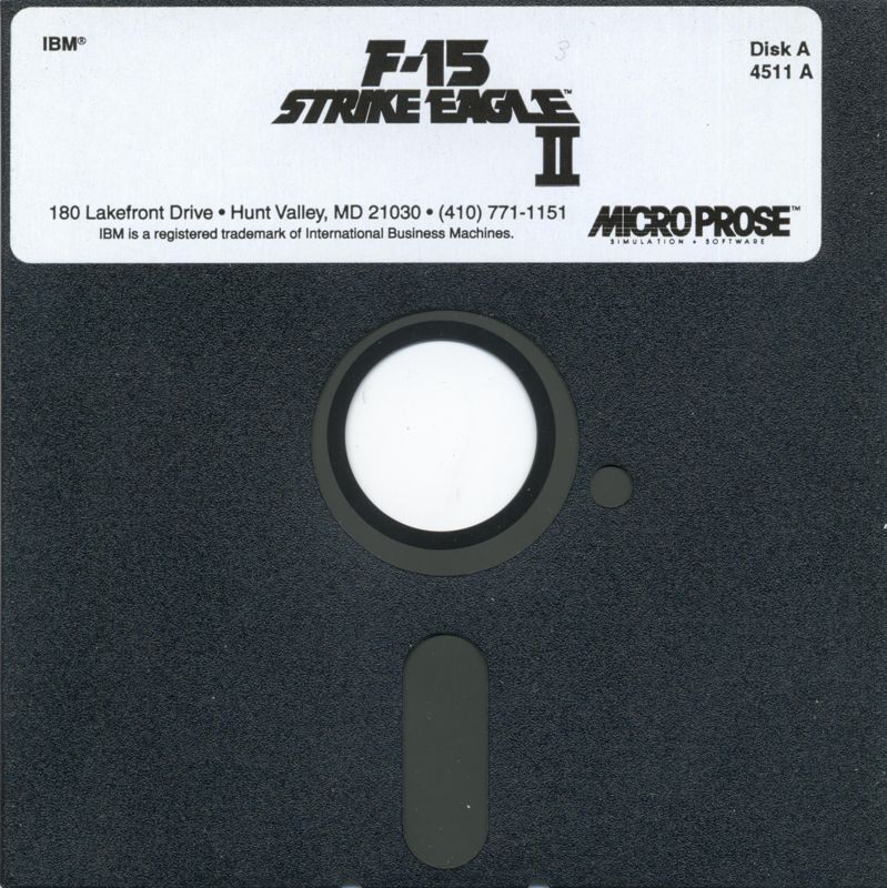 Media for F-15 Strike Eagle II (DOS): Disk A