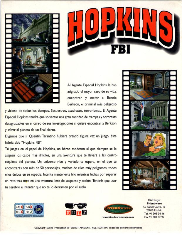 Back Cover for Hopkins FBI (Windows)