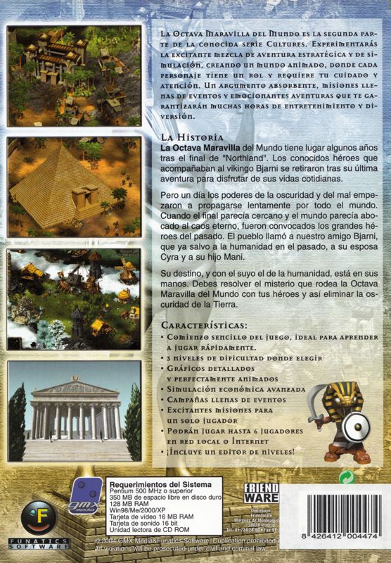 Back Cover for 8th Wonder of the World (Windows)