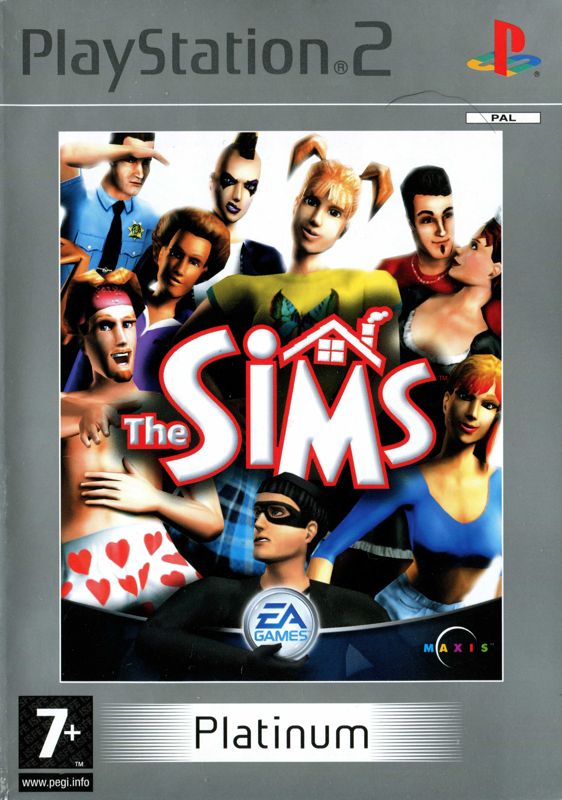 Front Cover for The Sims (PlayStation 2) (Platinum release)