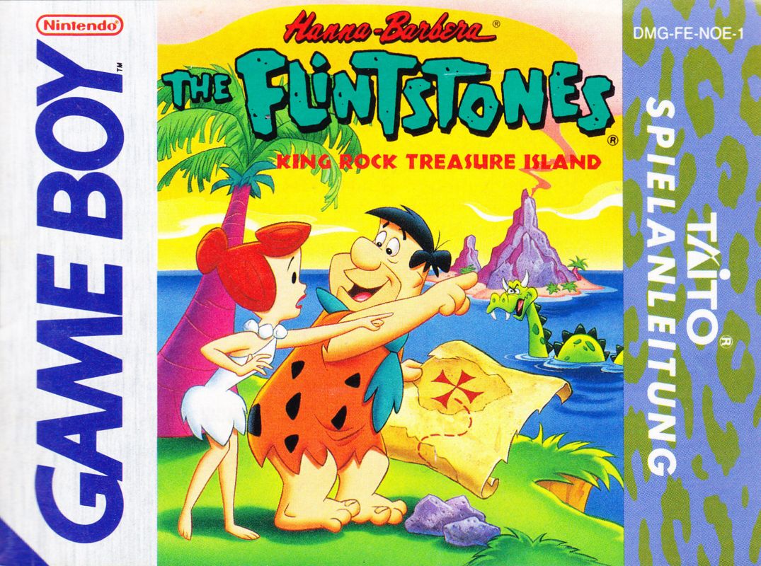 Manual for The Flintstones: King Rock Treasure Island (Game Boy): Front
