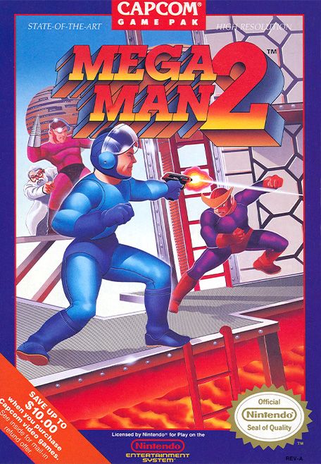 Front Cover for Mega Man 2 (Nintendo 3DS and Wii and Wii U) (download release (NES version))