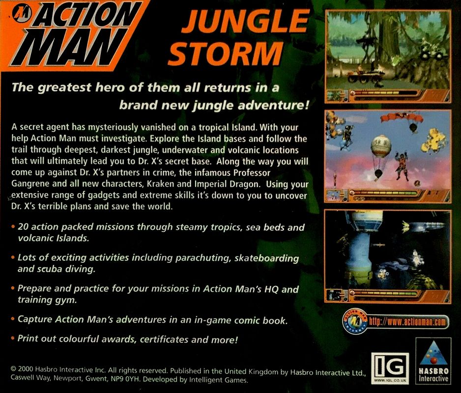 Back Cover for Action Man: Jungle Storm (Windows)