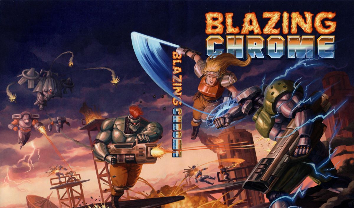 Inside Cover for Blazing Chrome (PlayStation 4) (Limited Run Games edition)