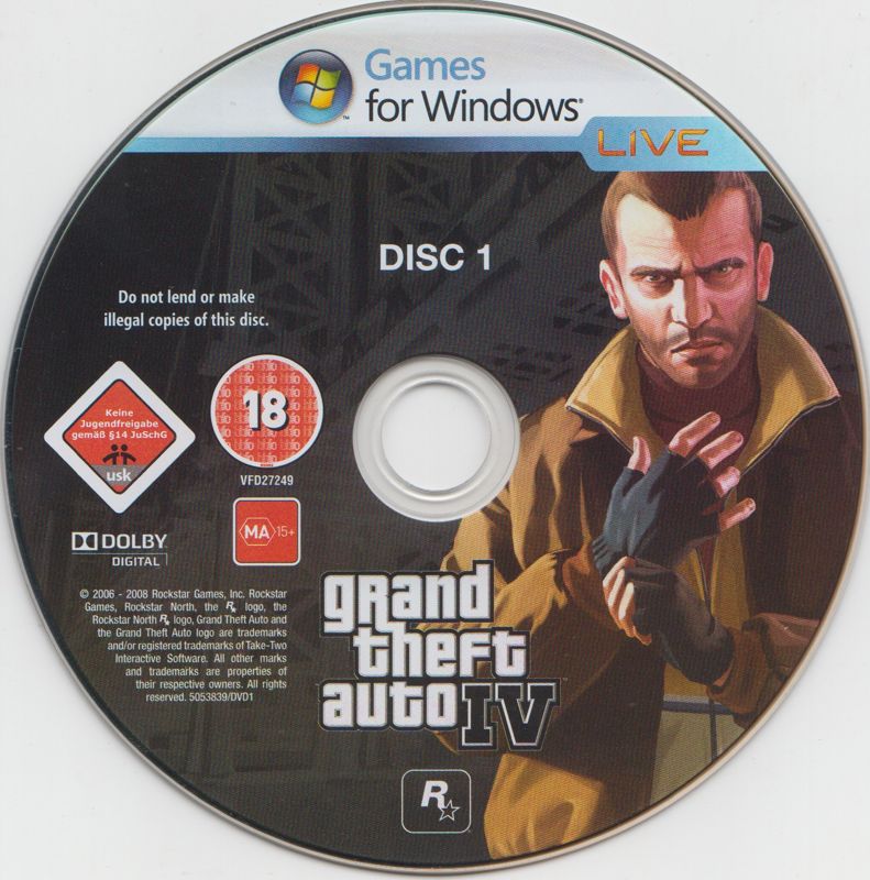 Grand Theft Auto IV cover or packaging material - MobyGames