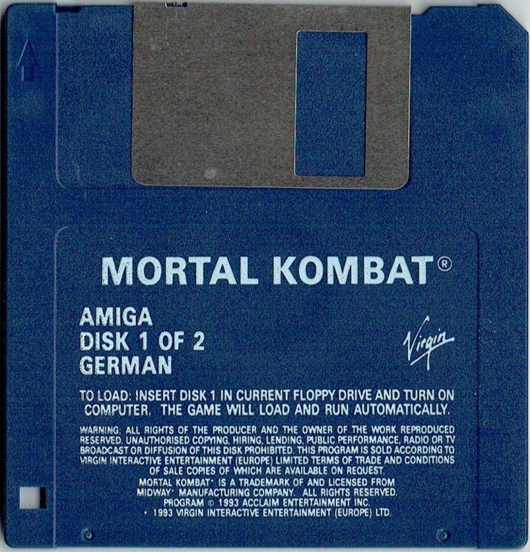 Media for Mortal Kombat (Amiga): Disk 1