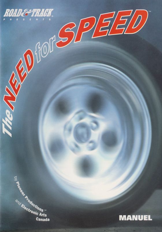 Manual for The Need for Speed (DOS): Front (24-page)