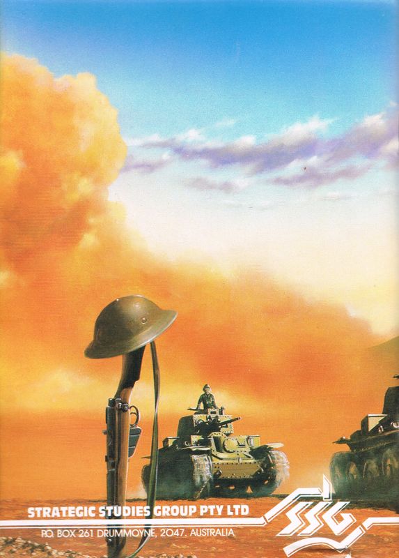 Manual for Rommel: Battles for North Africa (DOS) (5.25" Disk release): Back