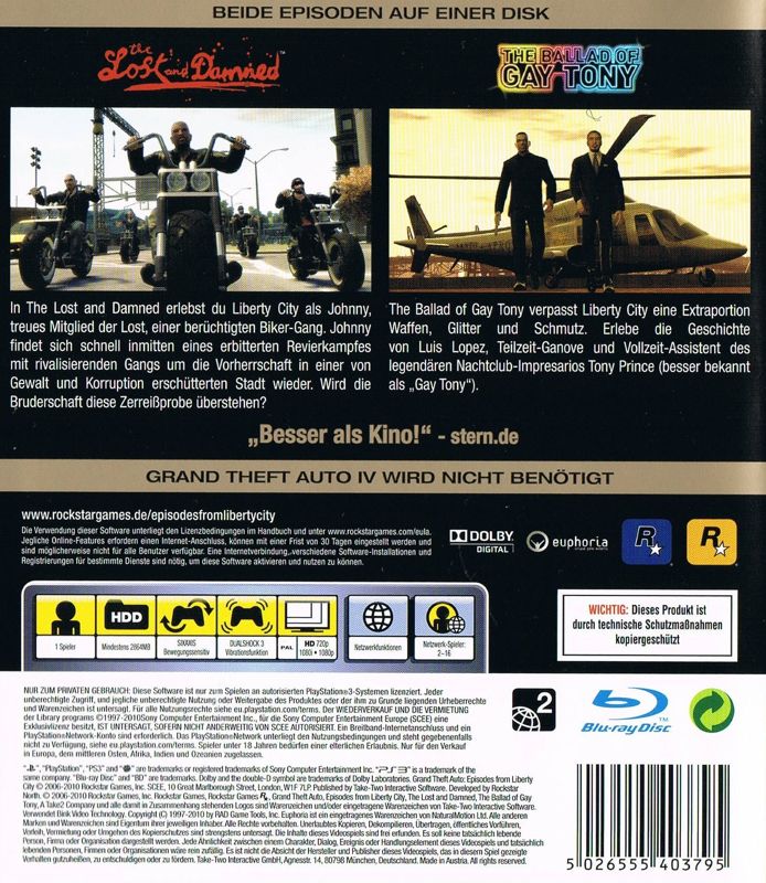 Grand Theft Auto - Episodes From Liberty City - Ps3 - ROCKSTAR