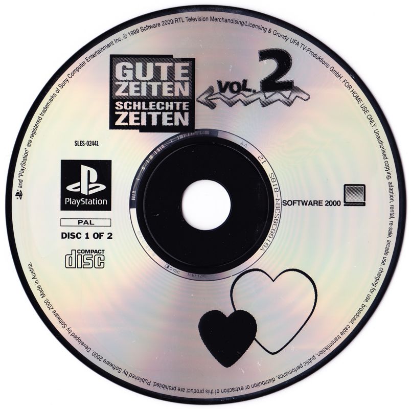 Media for Gute Zeiten - Schlechte Zeiten: Volume 2 (PlayStation): Disc 1