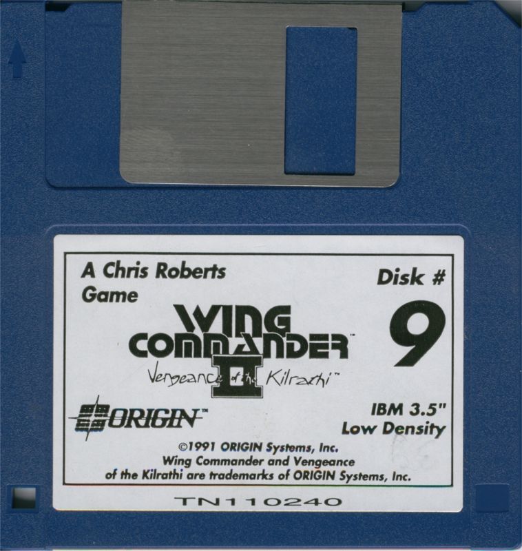 Media for Wing Commander II: Vengeance of the Kilrathi (DOS): Disk 9