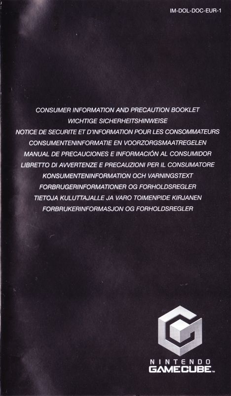 Extras for Tom Clancy's Ghost Recon 2: 2007 - First Contact (GameCube): Safety Instructions - Front