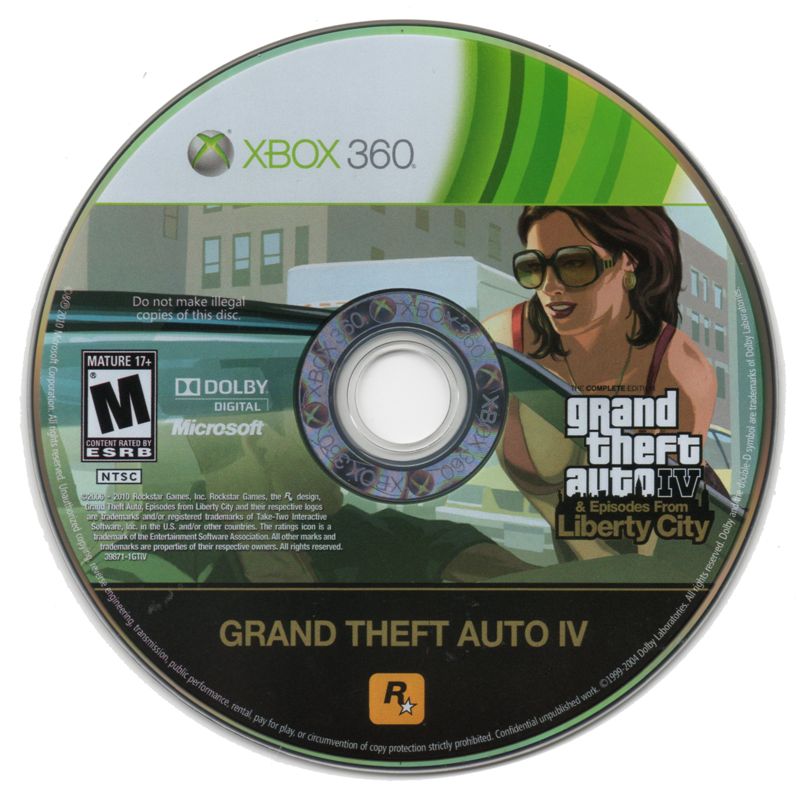Media for Grand Theft Auto IV & Episodes from Liberty City (Xbox 360): Game Disc